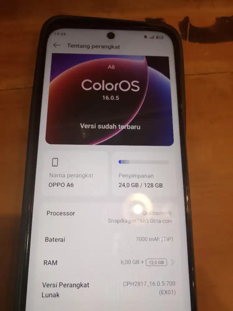 Hp oppo a6 kondisiilus no minus