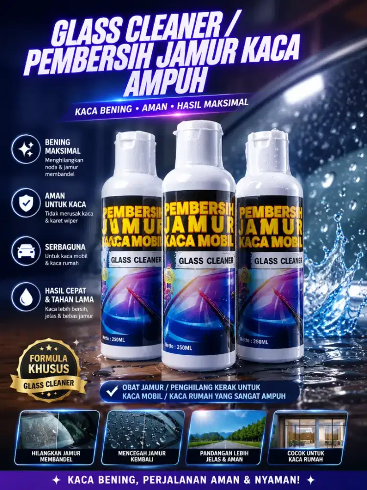 Pembersih Jamur Kaca Mobil Ampuh ( Glass Cleaner / Water Remover )