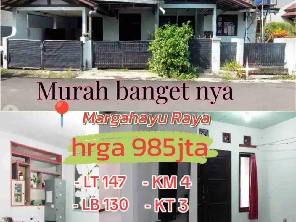 Rumah di Margahayu Raya hrga di bawah pasar