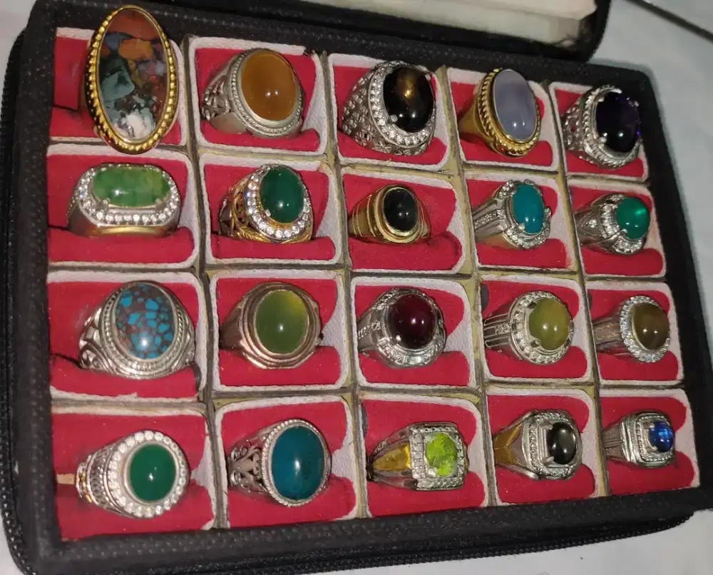 All natural Cincin batu akik dan permata