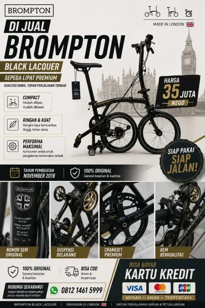 Brompton S6L Black Laquer 2018