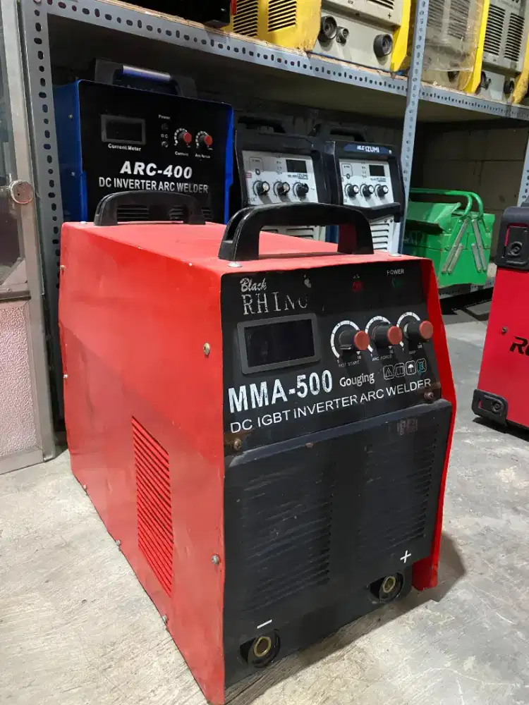 MESIN LAS BEKAS MMA 500A RHINO BEKAS 3 PHASE LISTRIK IGBT DC SECOND
