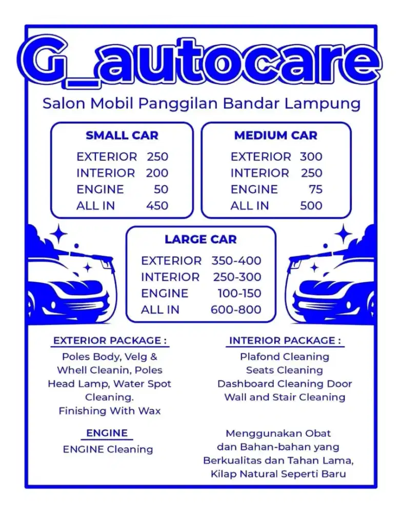 Salon Mobil Panggilan Bandar Lampung