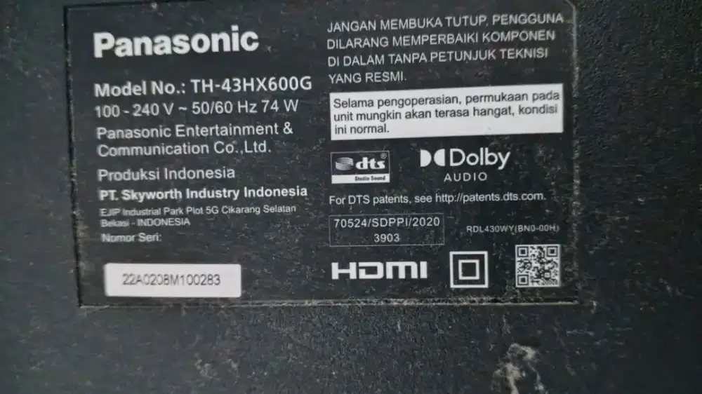 ANDROID TV PANASONIC 43 INCH