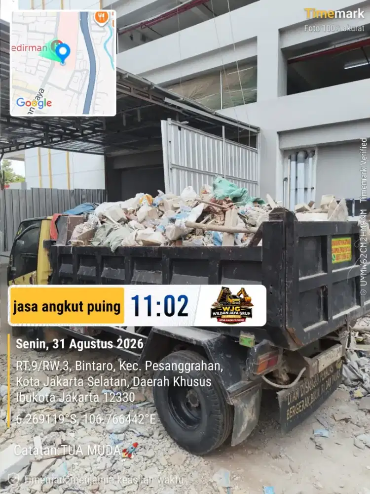 Jasa buang puing dan buang sampah proyek