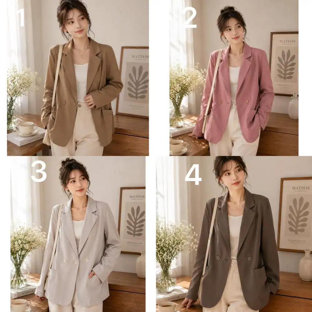 Baju blazer wanita fashion formal outer kerja