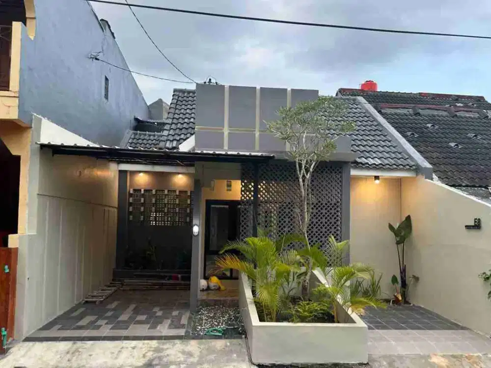 dijual cepat rumah baru semi furnish 2 lantai minimalis dalam perum bersatpam di dekat jogjabay dan tengkleng gajah