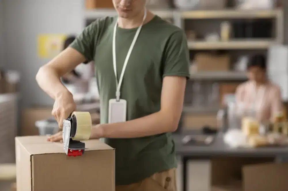 Loker staff packing online shop