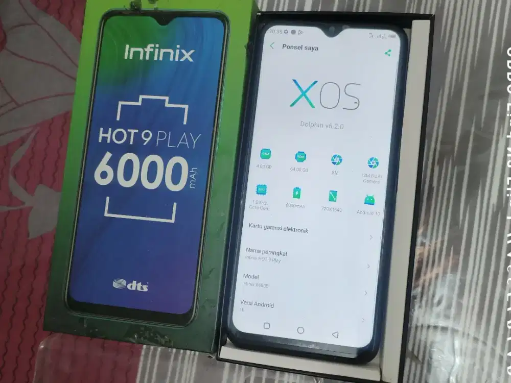 Infinix hot 9 play 4/64 mulus nominus
