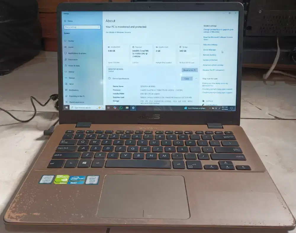 Laptop asus A405U
