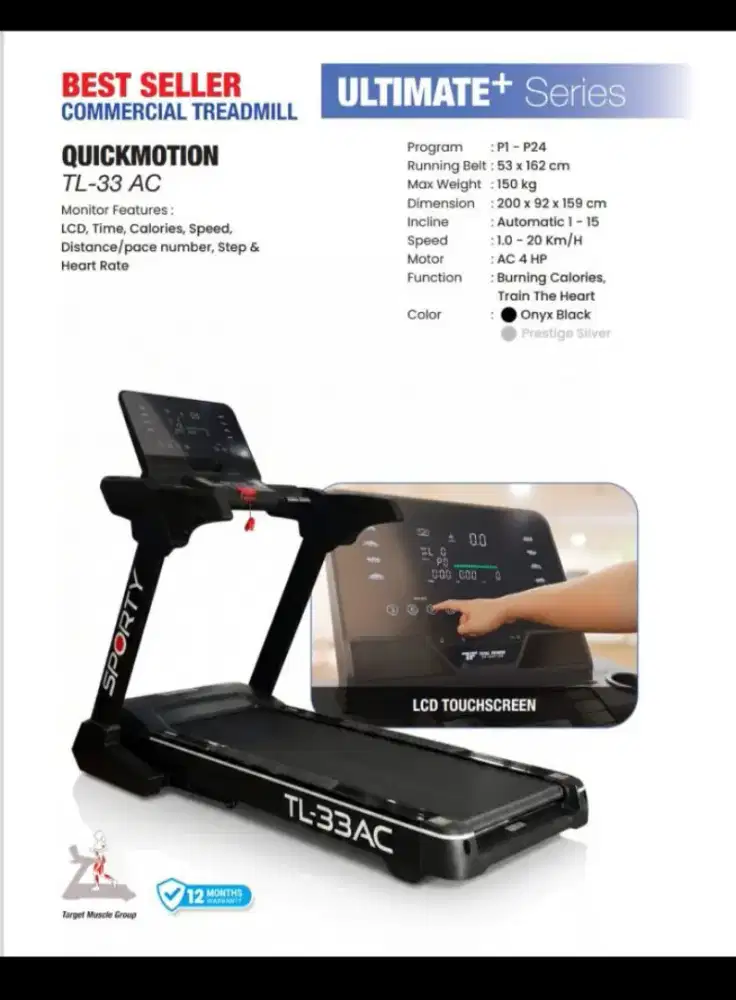 Alat fitnes treadmill elektrik tl 22 ac