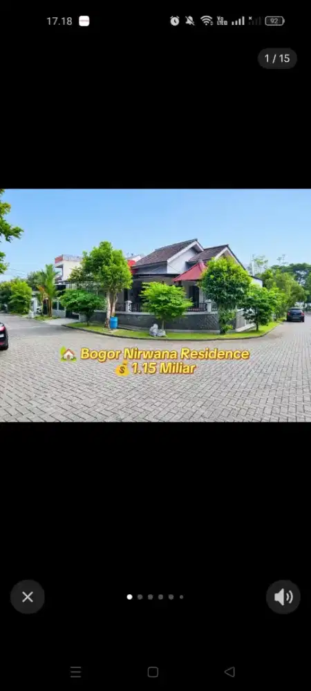 Jual rumah perumahan bnr harmoni 1 Bogor