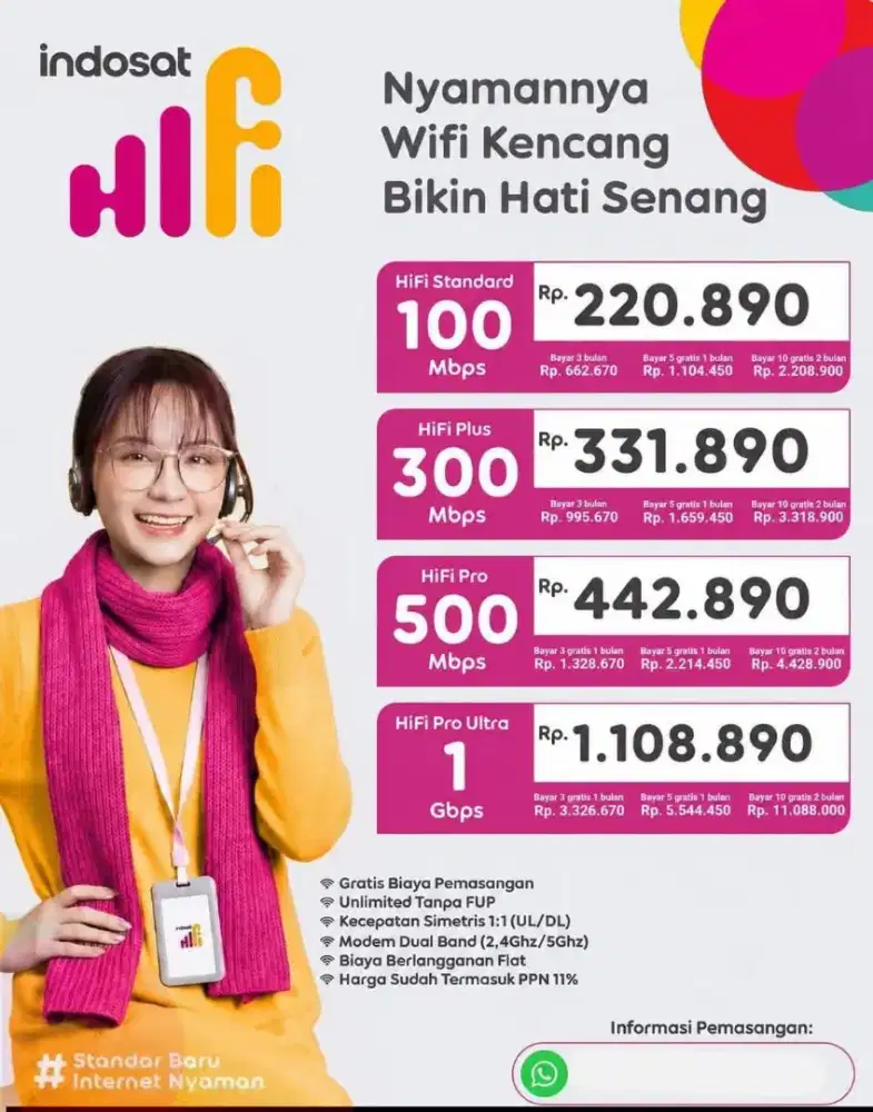 Promo Indosat HiFi 100 Mbps