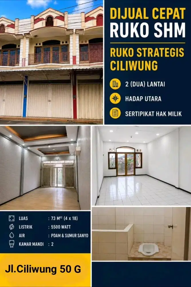 DIJUAL RUKO CILIWUNG MALANG