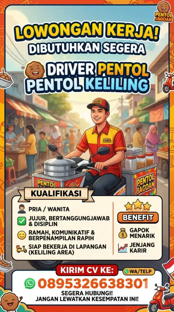 PENTOL JEMPOL — CARI DRIVER GEROBAK