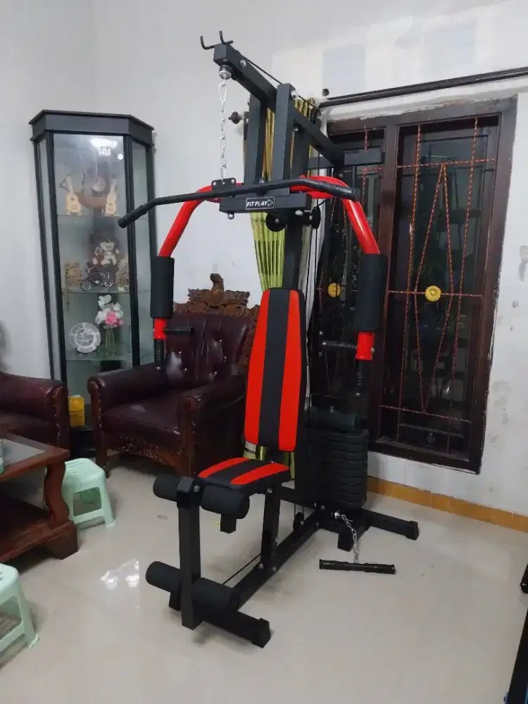 ALAT FITNESS KEBUGARAN HOME GYM 1 SISI FIT PLAY BEBAN 50 KG