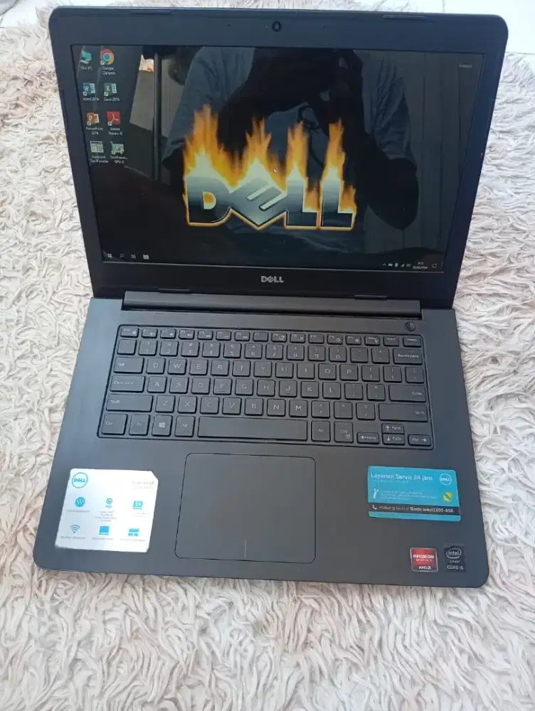 Laptop dell core i5 gen 5 slim dual vga ram 8 ssd 128 gb