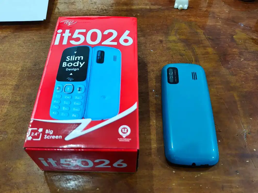 Feature Phone ITEL IT5026 Green Dual Sim Fullset Second Like New