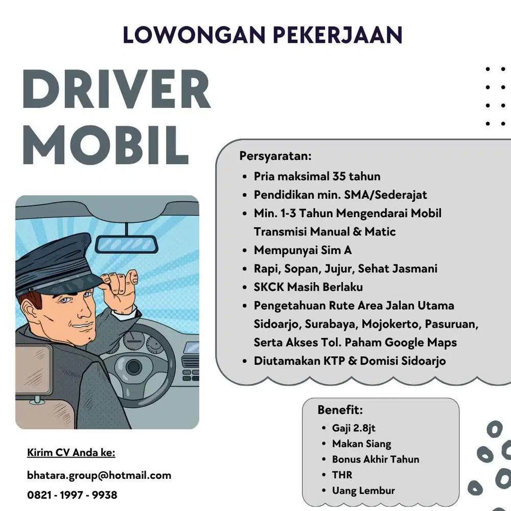 Lowongan Driver Mobil