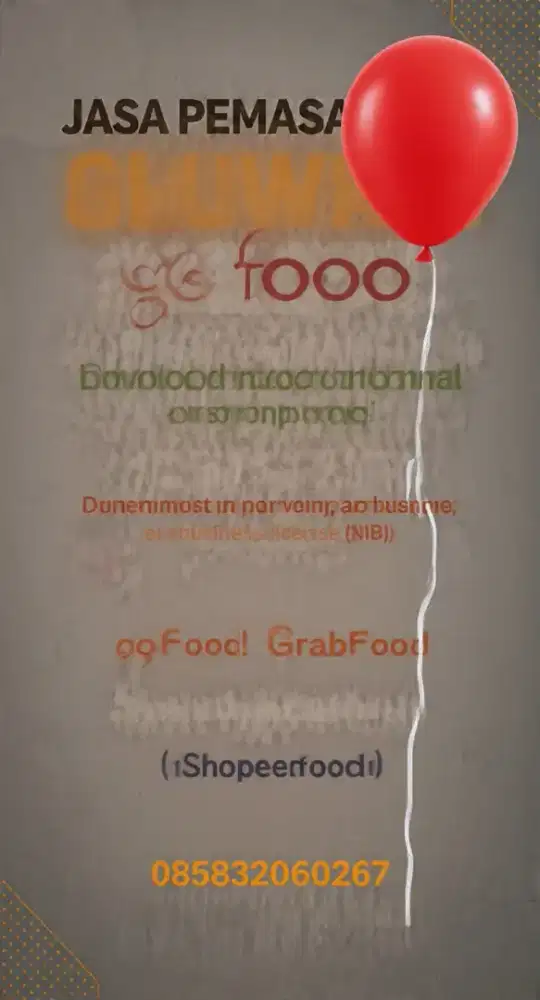 Pembuatan aplikasi online gofood grabfood shopeefood dan surat NIB