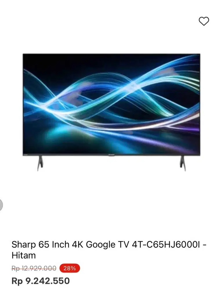 SHARP GOOGLE TV 4K 65inci