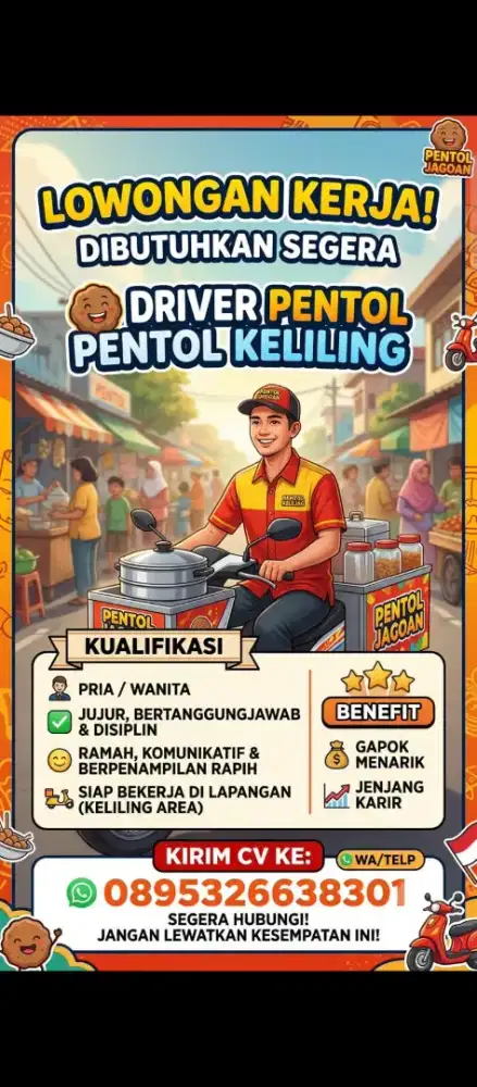 PENTOL JEMPOL — CARI DRIVER GEROBAK
