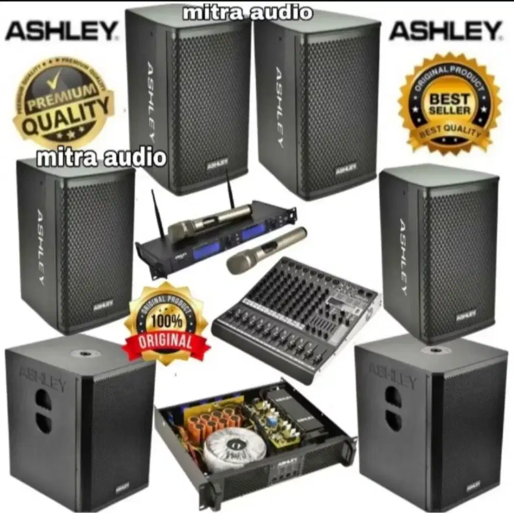 Paket soundsystem Ashley 10 pasif 4 unit & subwoofer 12 pasif 2 unit