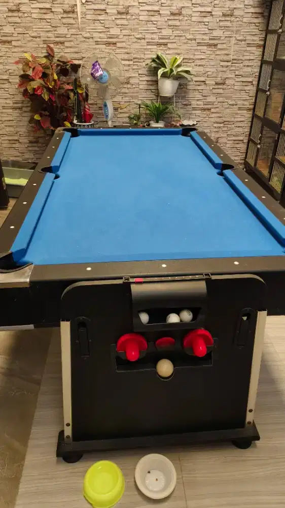 Meja Multifungsi 3 in 1 (Biliar +Tenis Meja +Air Hockey) Jarang Pakai!