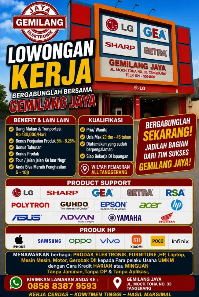 Lowongan sales & marketing
