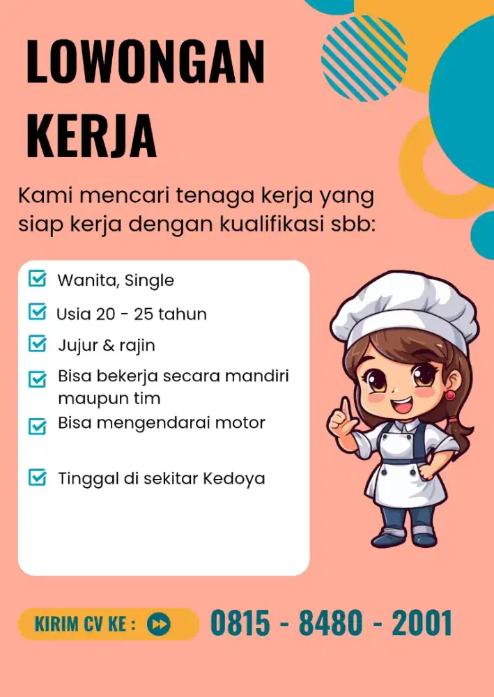 Lowongan kerja rumah makan