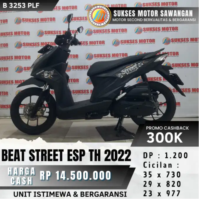 BISA CASH KREDIT HONDA BEAT STREET ESP TH 2022 UNIT MULUS BERGARANSI