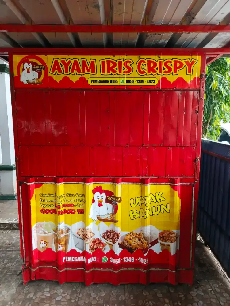 Booth container / gerobak usaha siap pakai untuk umkm