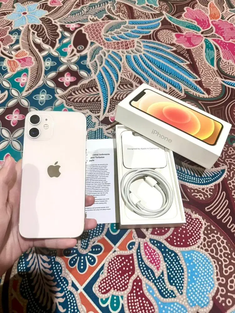Iphone 12 Mini Ex Ibox 128GB, Iphone murah, Iphone Putih