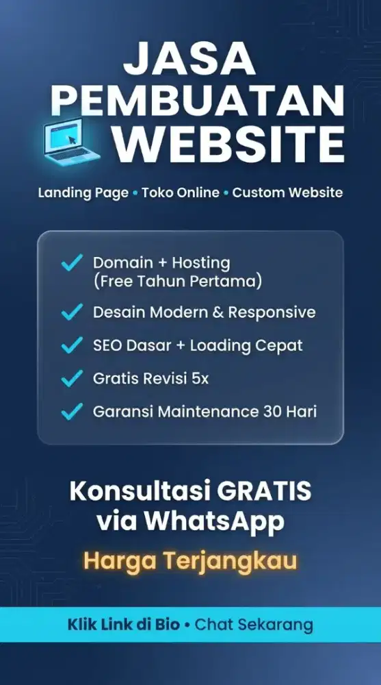 Jasa Pembuatan Website - Landing Page - Custom Website - Toko Online