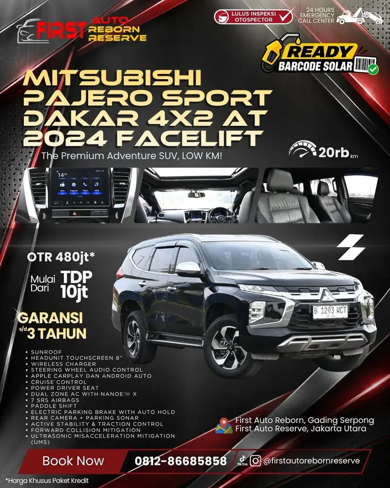 (TDP10jt) Mitsubishi Pajero Sport Dakar 4x2 AT 2024 Facelift