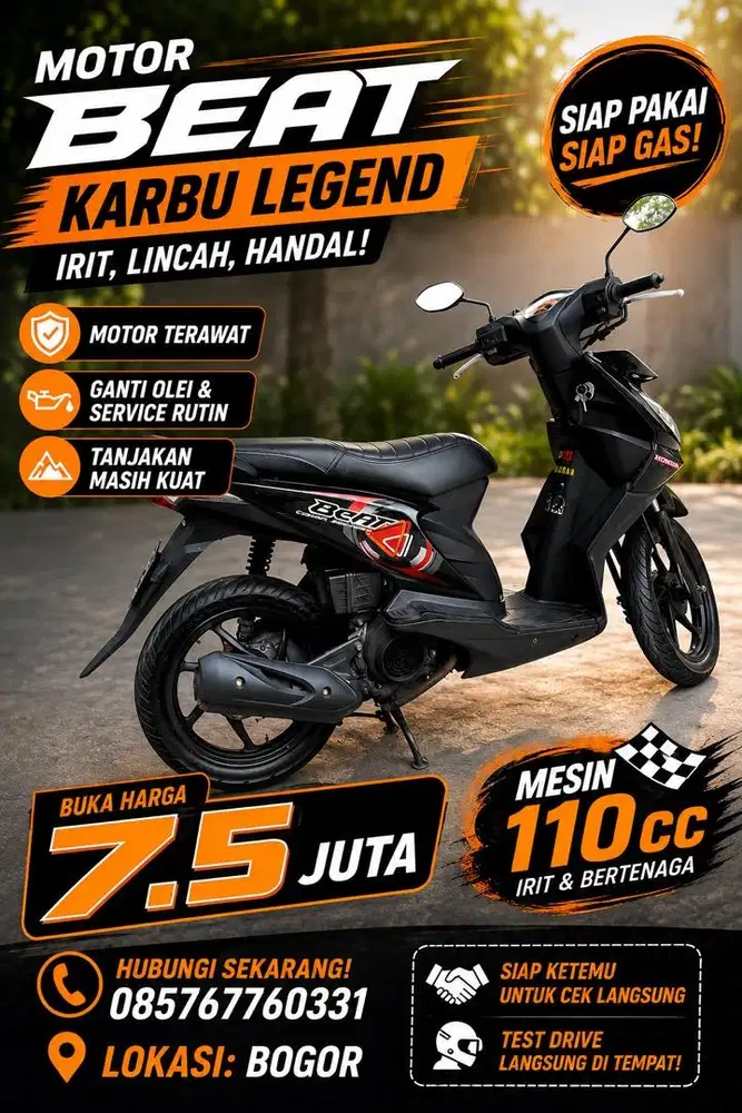 Dijual Motor Legend : Honda Beat Karbu