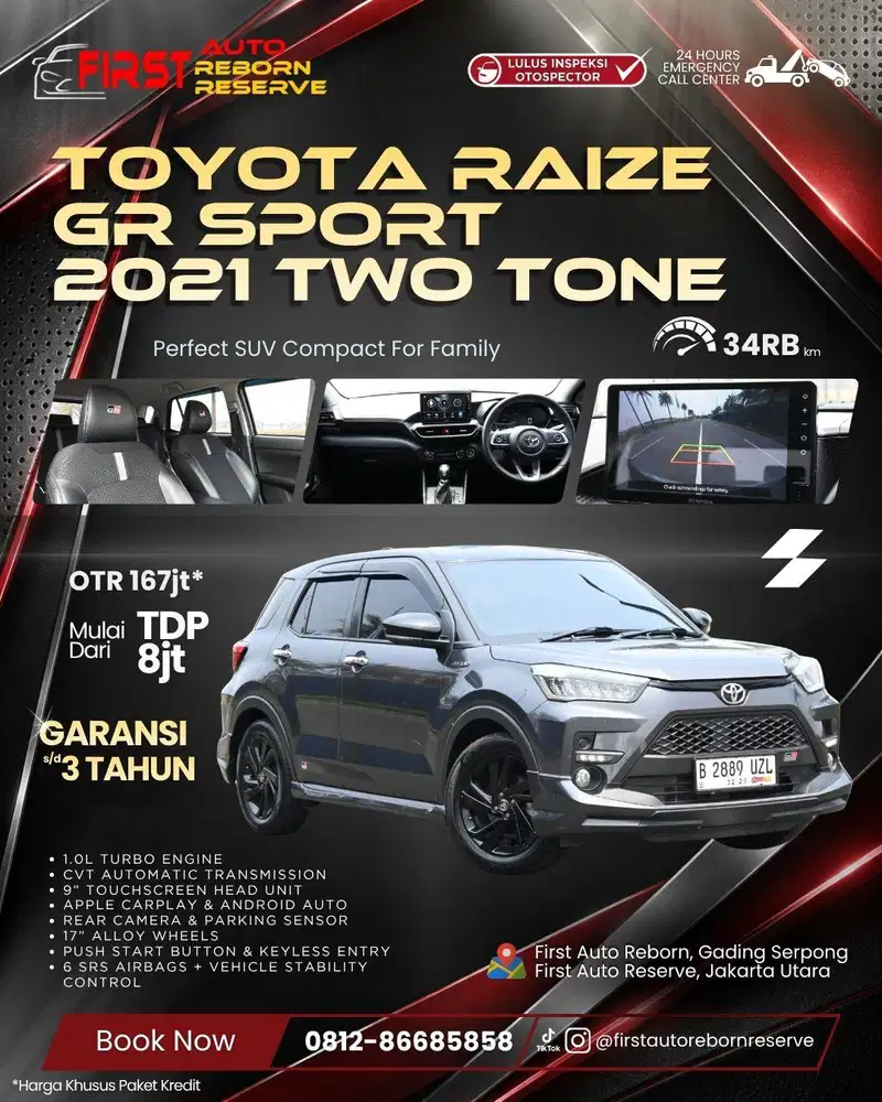 (TDP8jtan) Toyota Raize GR Sport 2021 Two Tone
