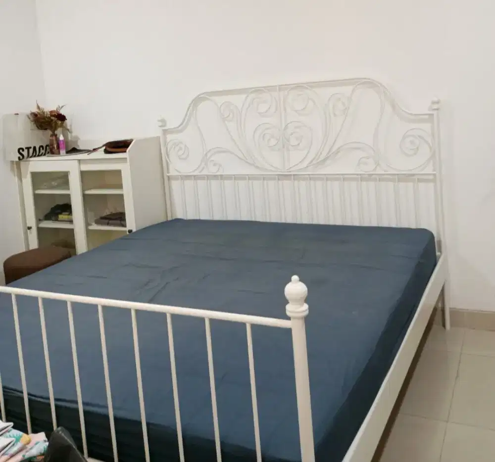 SET Ranjang besi+Kasur IKEA Ukuran 180x200