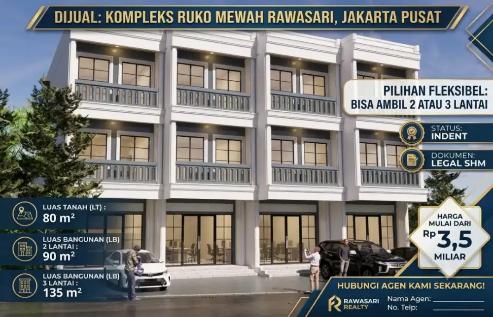 Ruko Dijual di Rawasari, Jakarta Pusat