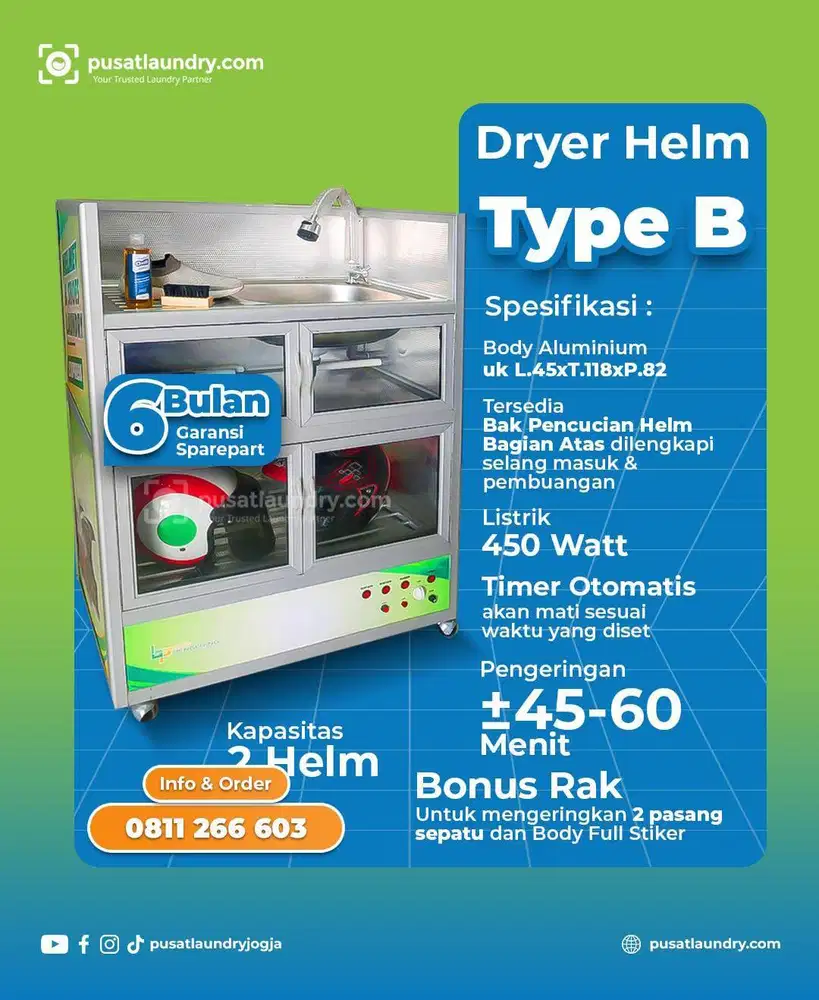 Mesin Pengering Sepatu Helm Type A dan B