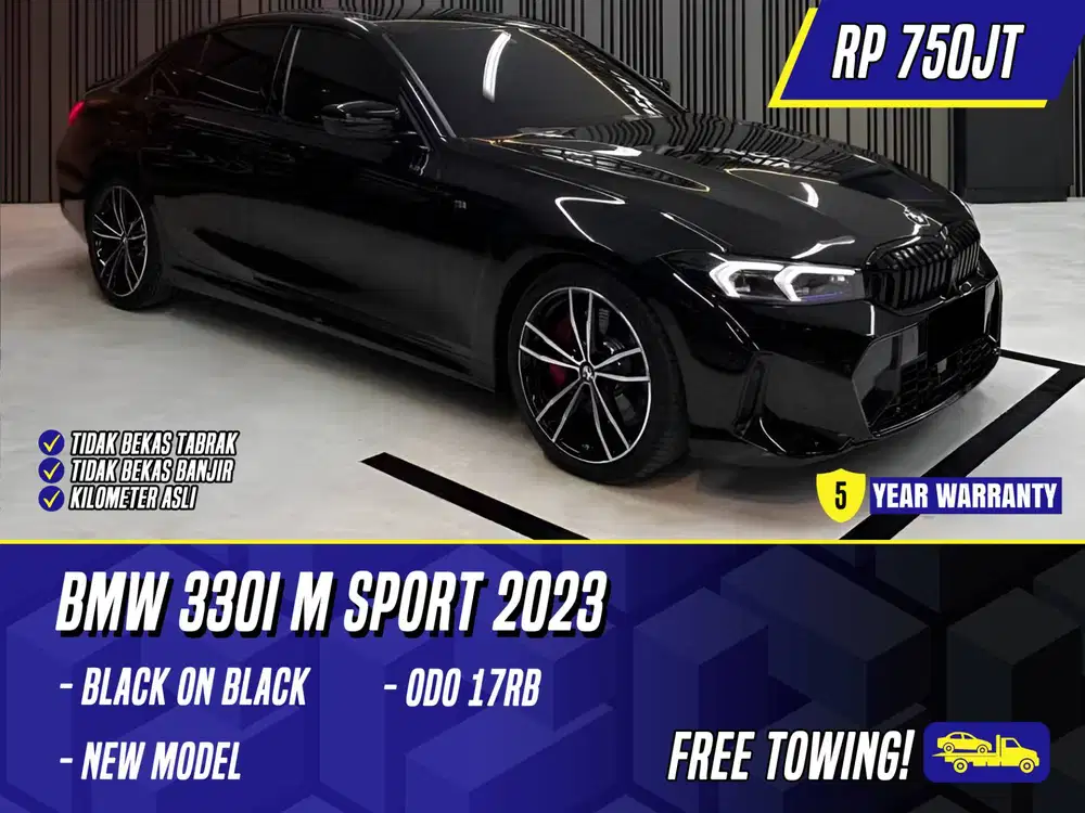 BMW 330i M Sport 2023 NIK 2022 Facelift Black Hitam 330 i MSport