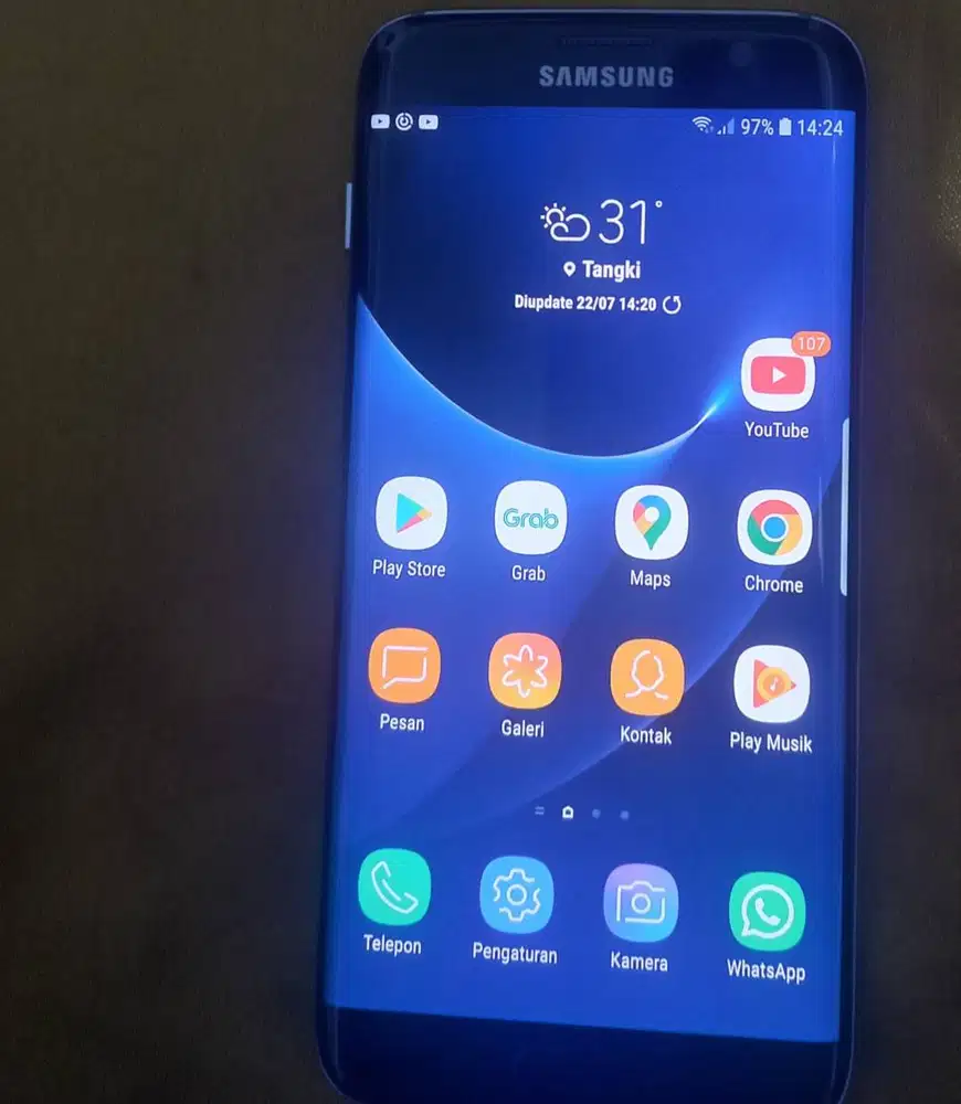 HP Samsung S7Edge,O8I3IO755OOO Ram4/32Gb,2 Sim ,Imei aman.No MINUS,NET
