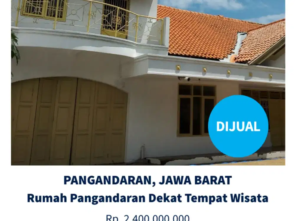 Peluang Investasi Pangandaran! Villa / Guesthouse Luas 700m² di Atas Lahan 1.000m² – 5 KT, Listrik 5.500 VA