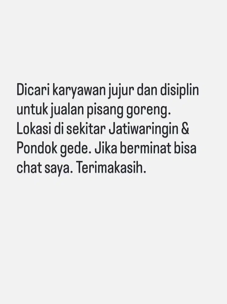 Lowongan kerja jual pisang goreng