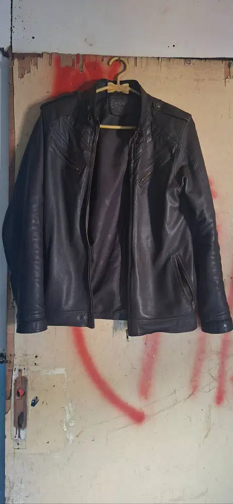 Jaket kulit pria 100% ari jaket kulit domba garut