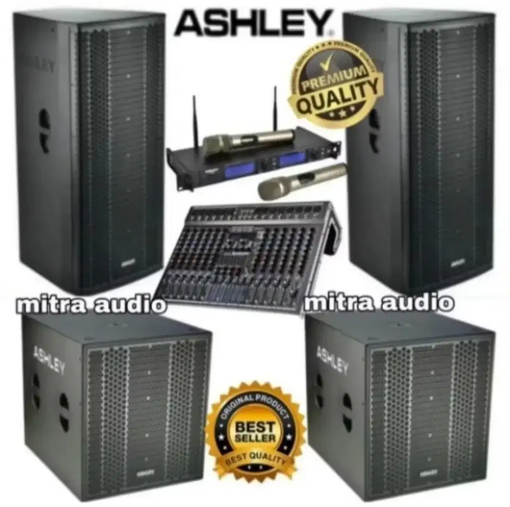 Paket soundsystem Ashley 15 dobel aktif & subwoofer Ashley 18 aktif