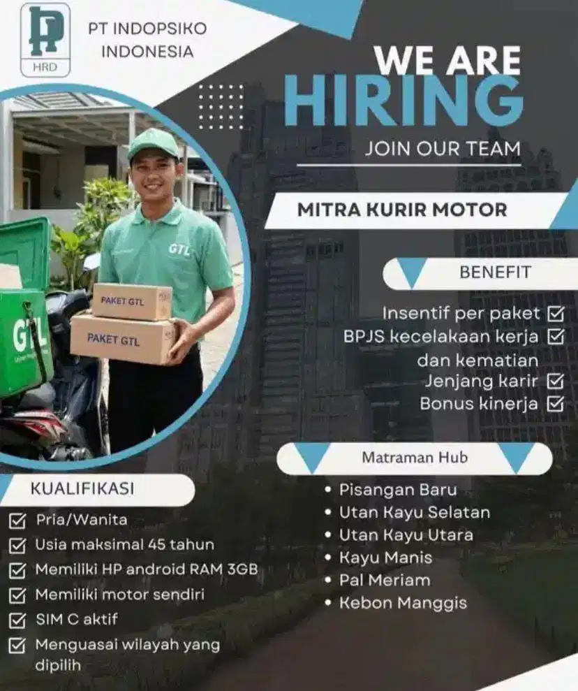 DIBUTUHKAN KURIR EKSPEDISI