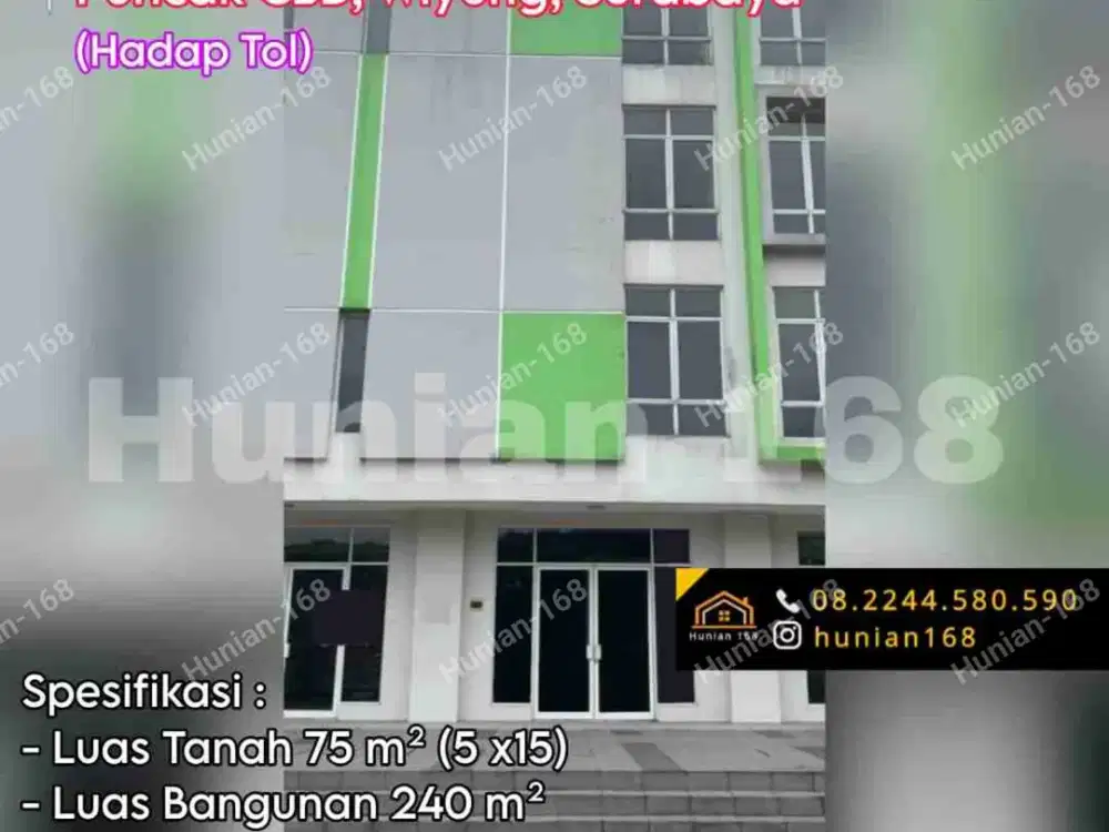Ruko Puncak CBD Wiyung Dian Istana Gunung Sari Surabaya Barat Hadap Tol Apartemen Jual Sewa