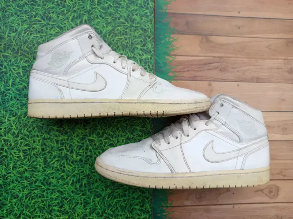 Nike Air Jordan Mid Pure White/Platinum •Preloved,Second,Thrift•