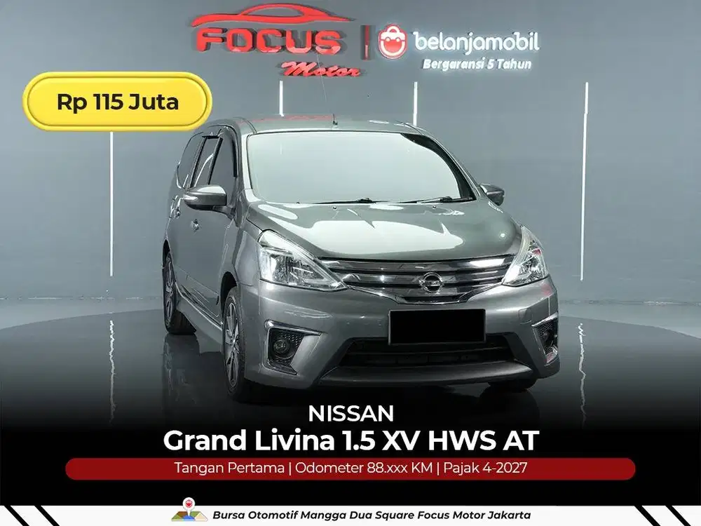[ GARANSI 5TH ] Nissan Grand Livina 1,5 XV HWS AT 2017/2018